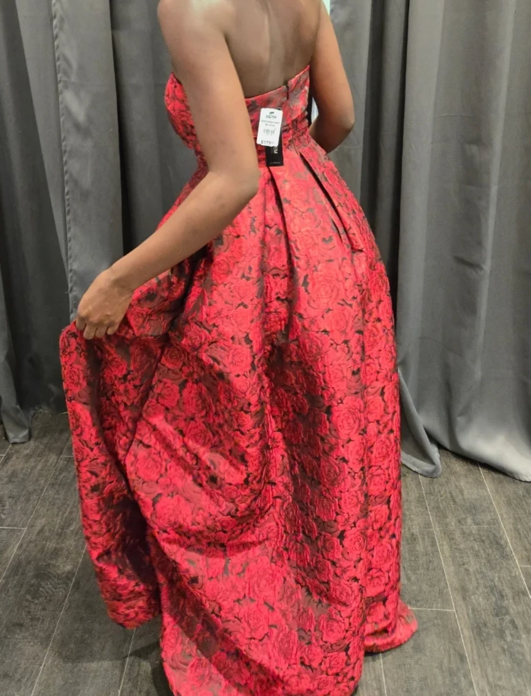 Strapless Jacquard Floral Ball Gown from le château - photo 3