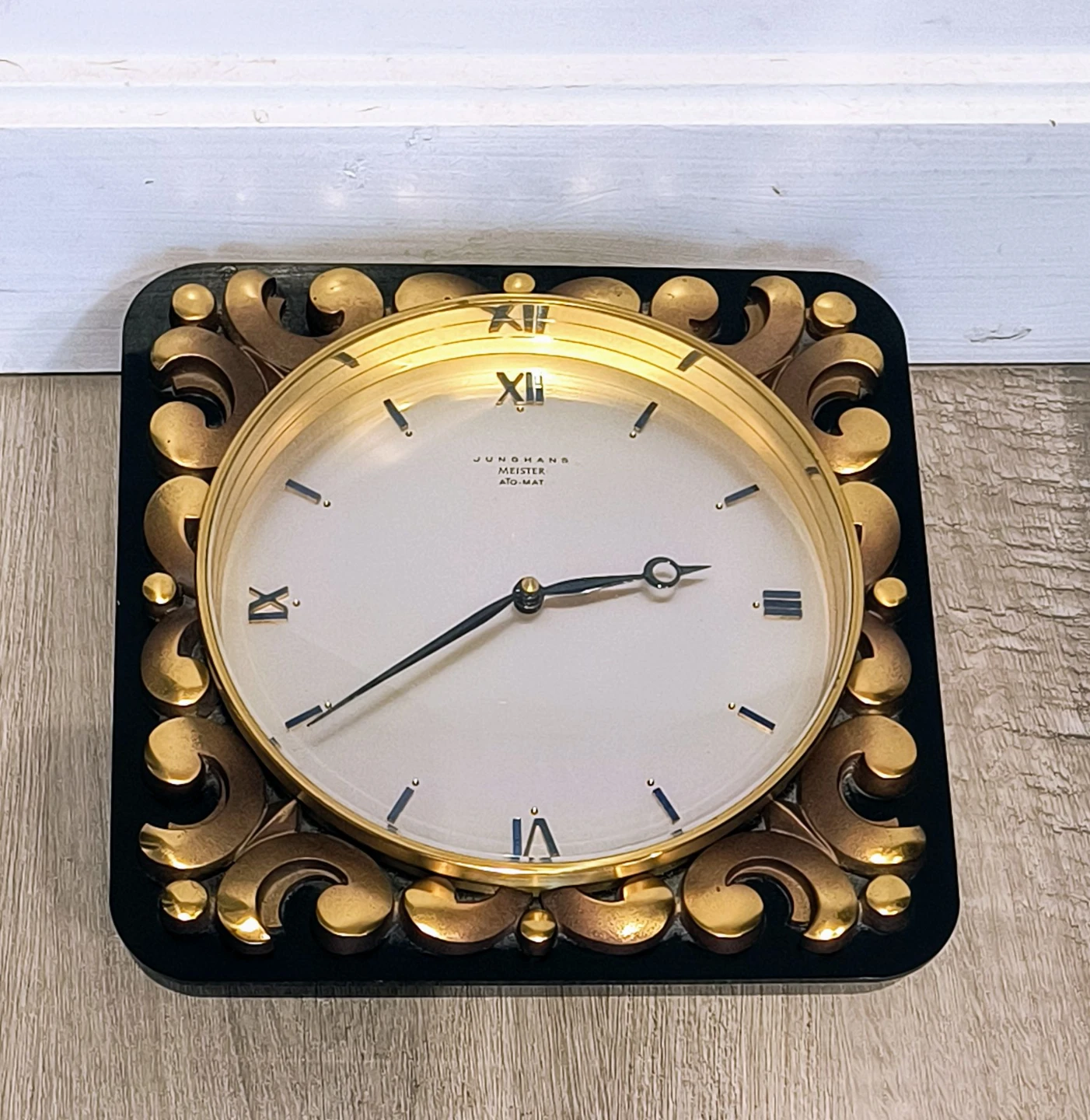 1960s Junghans Meister ATO-MAT Brass Wall Clock (Vintage) - photo 2