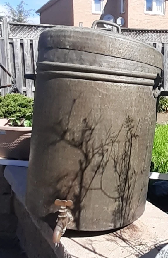 Large Antique Copper Water Dispenser with Spigot - photo 2