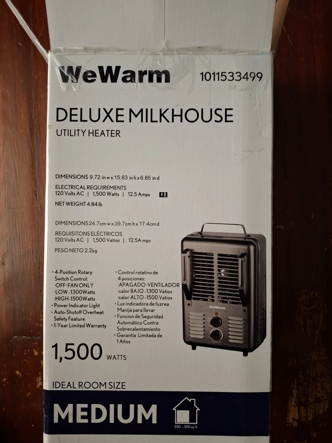 WeWarm Deluxe Milkhouse Utility Heater 1500W - photo 2