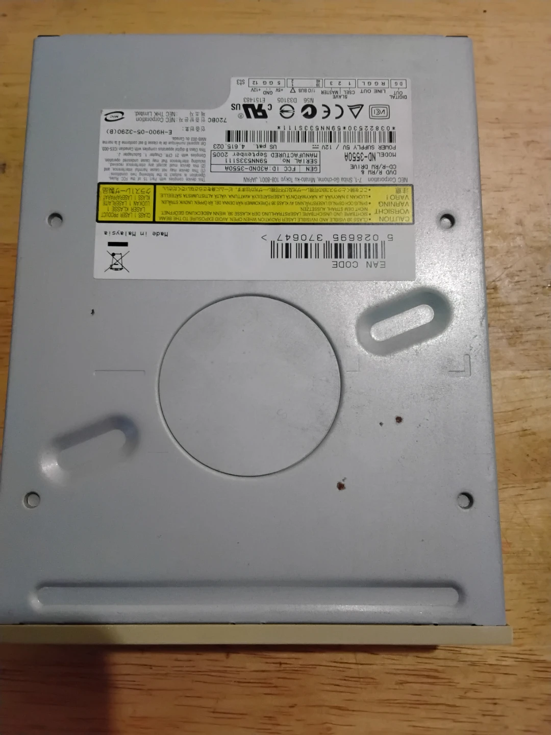 NEC ND-3550A DVD R/RW & CD-R/RW Drive