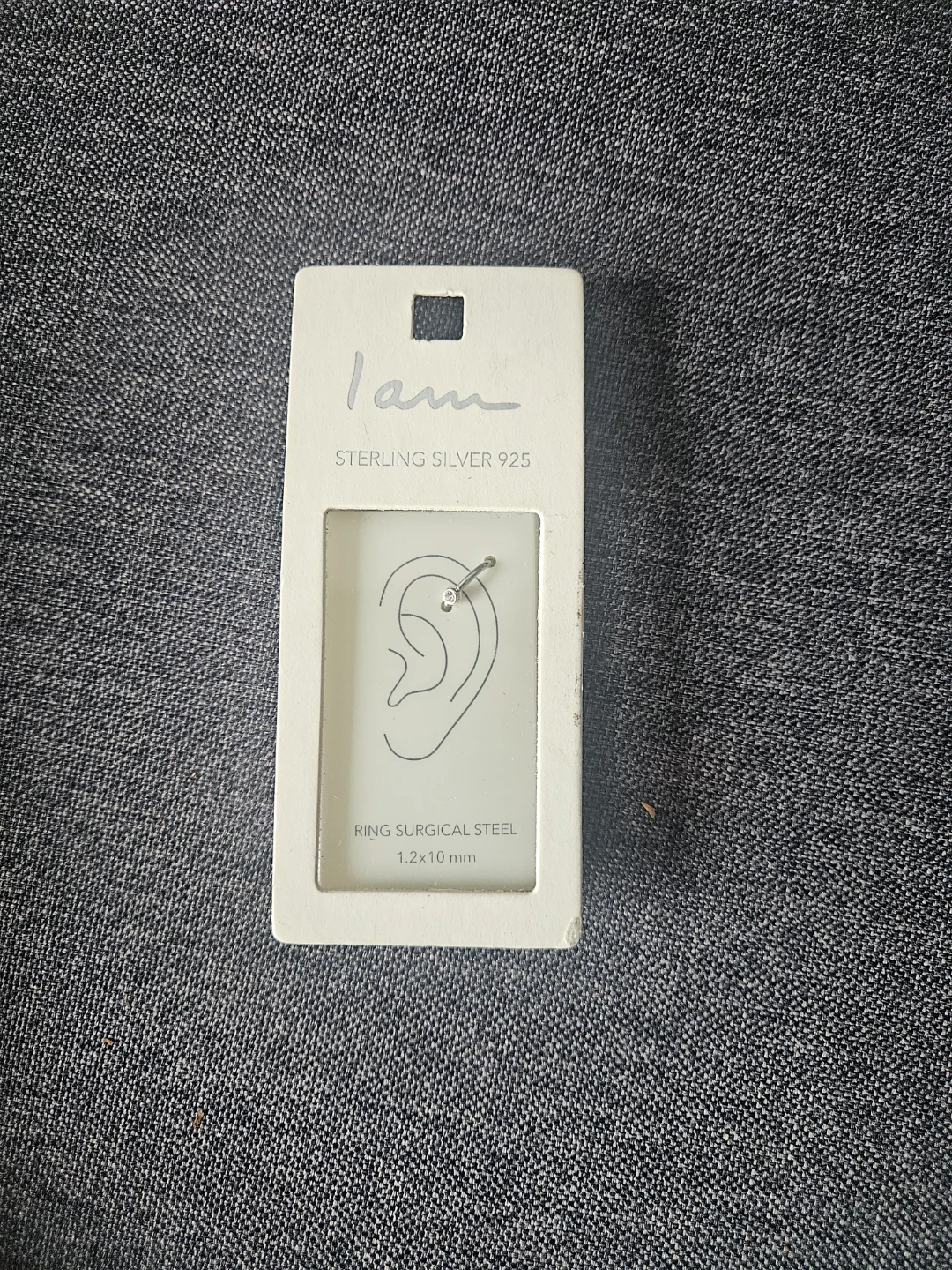 I am STERLING SILVER 925 Surgical Steel Earring 1.2x10 mm