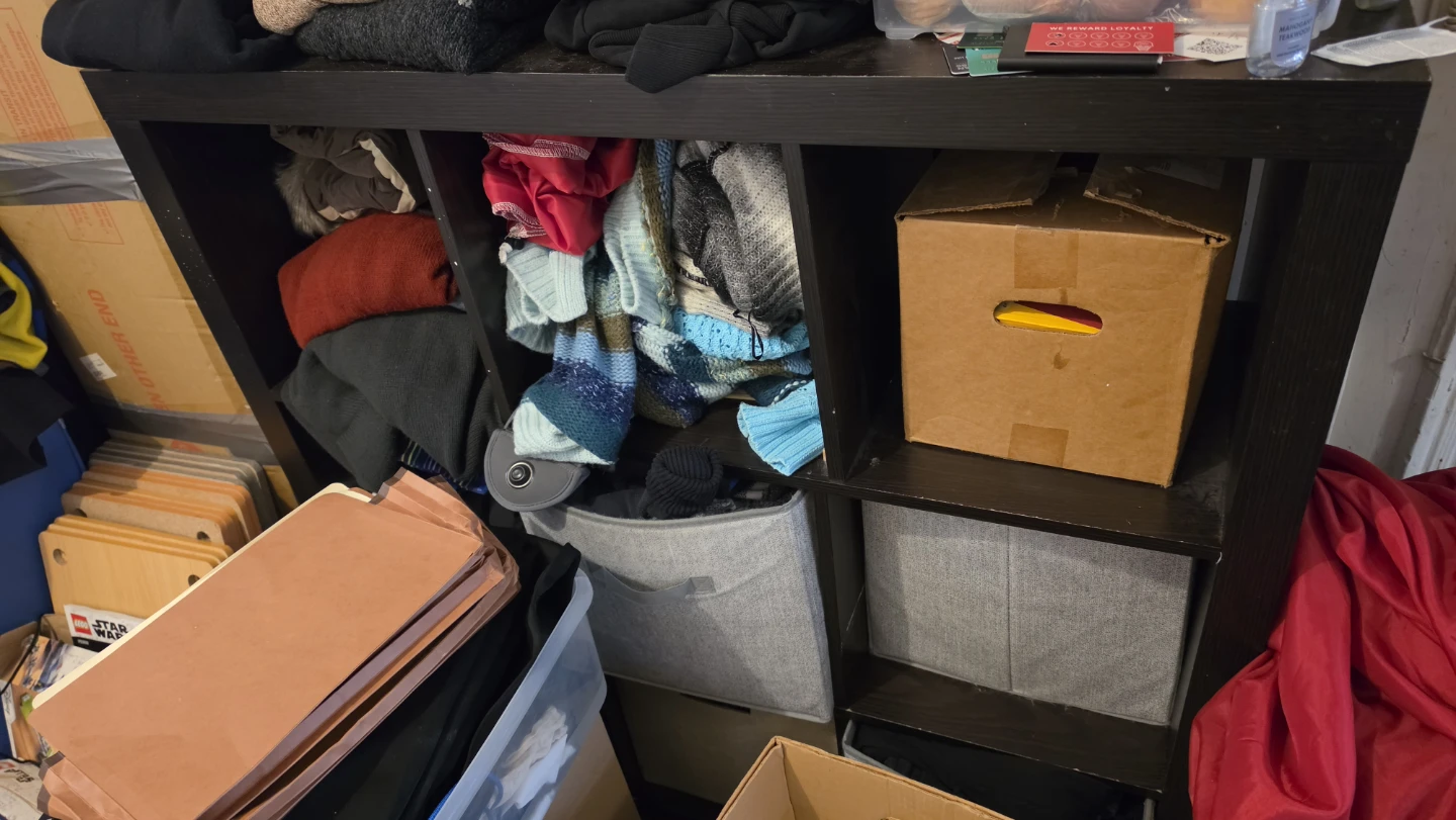 Black Cube Storage Shelf Unit