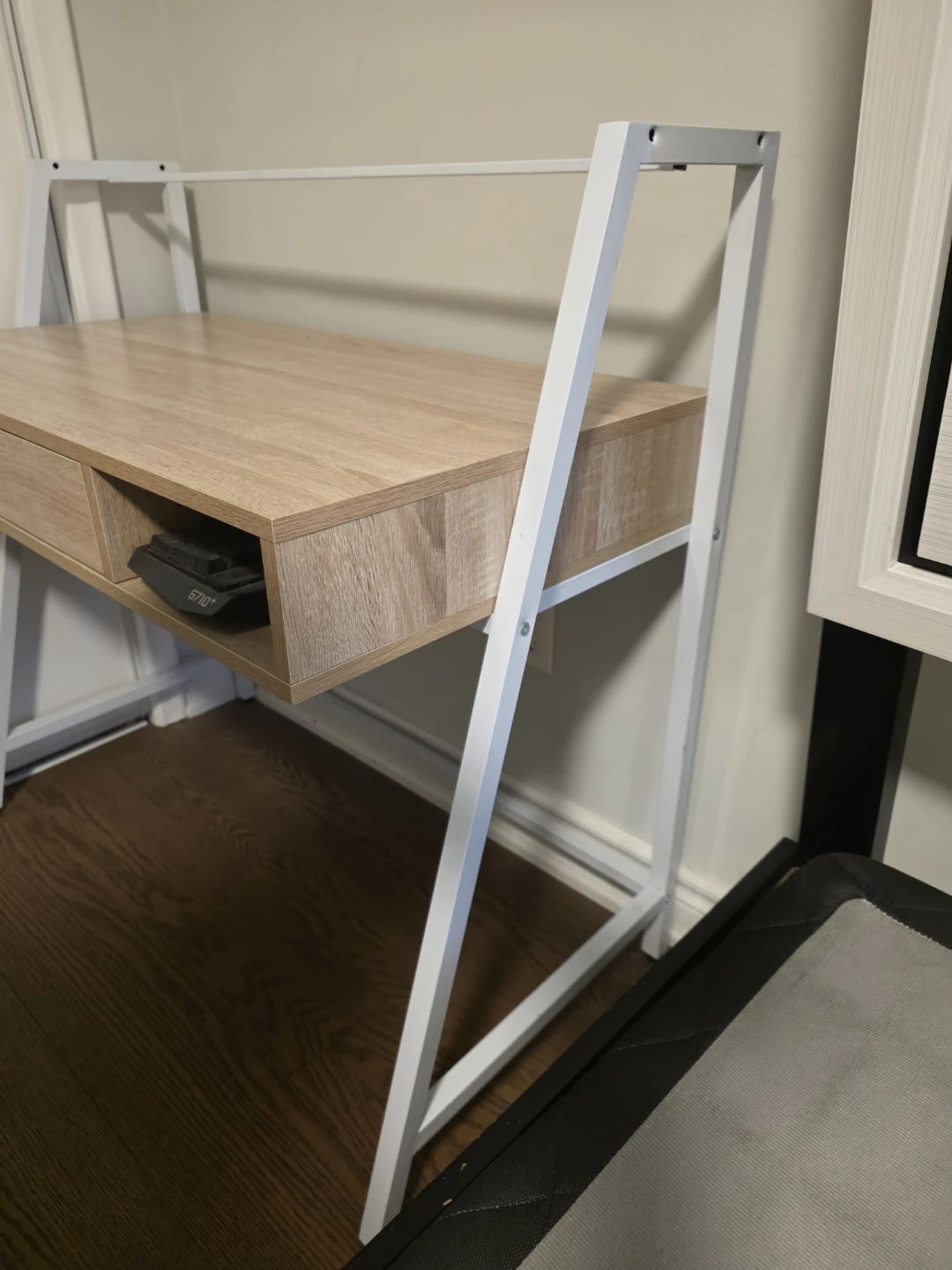 Compact Wood Grain Desk with Storage Drawer - photo 5