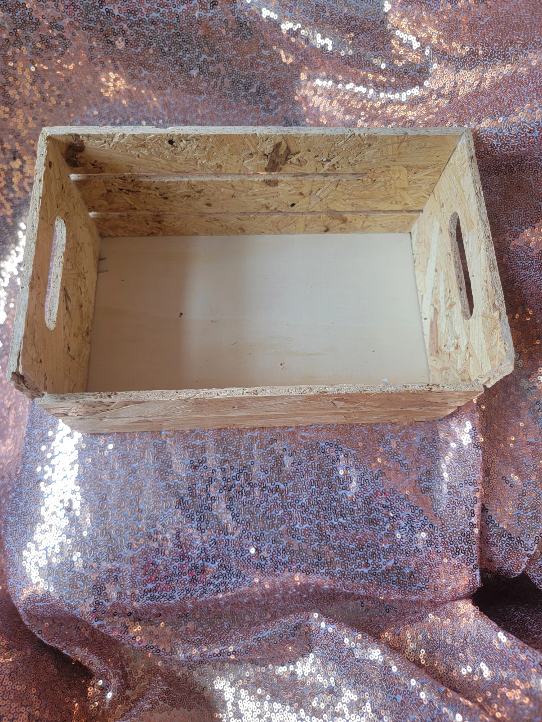 Wooden Crate Storage Box with Handles - photo 2