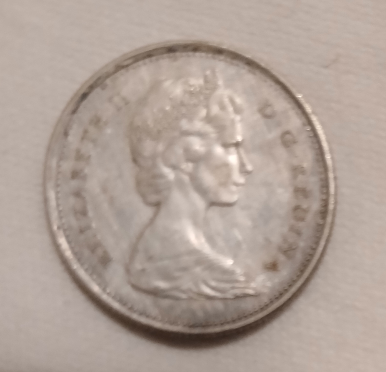 1967 Canadian 25 Cents Coin