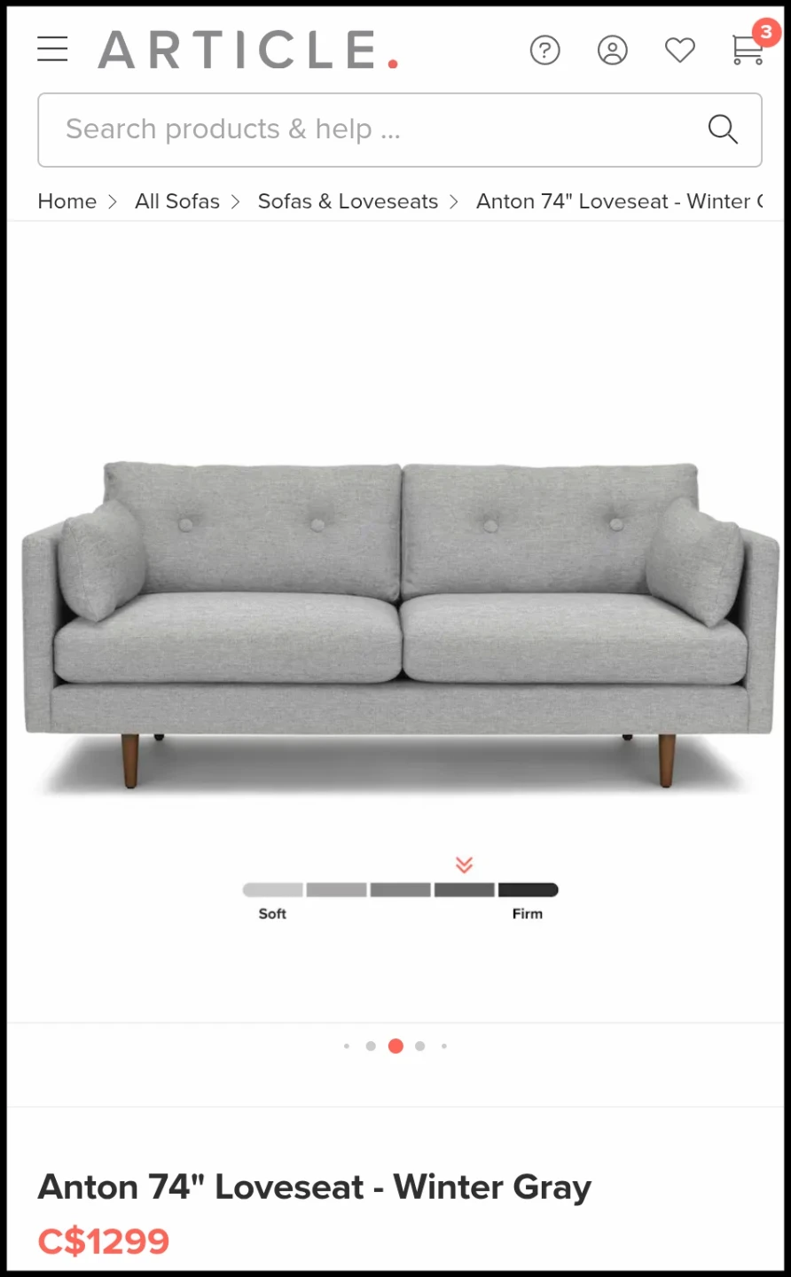 Article Anton sofa/loveseat