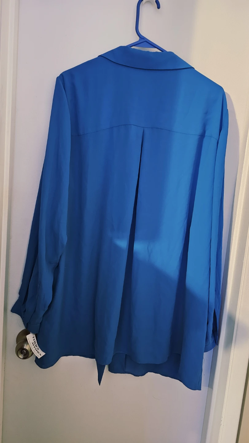Conrad C Collection Blue Blouse Size 22 - photo 3