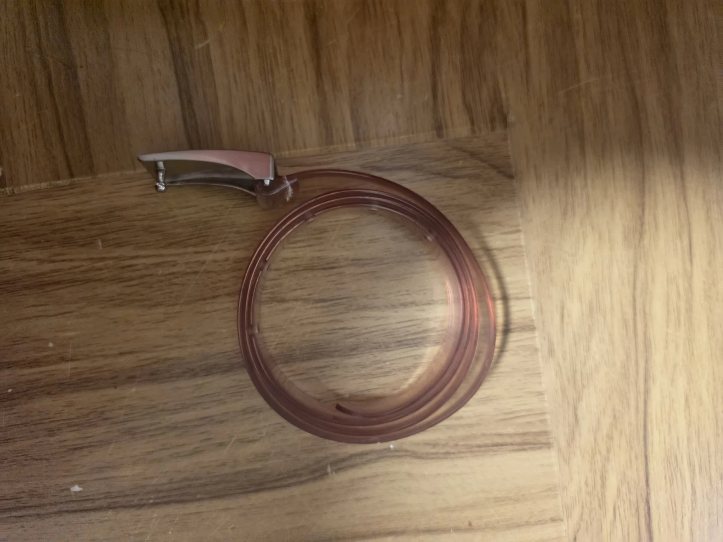 Clear Transparent Belt with Silver Buckle