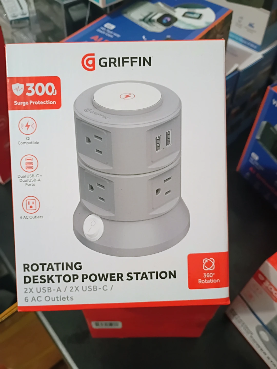 This Griffin Rotating Desktop Power Station