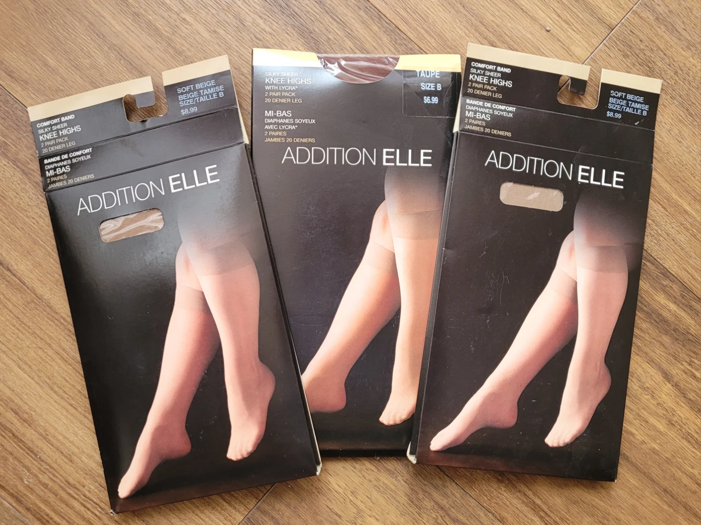Addition Elle Silky Sheer Knee Highs - 2 Pair Pack