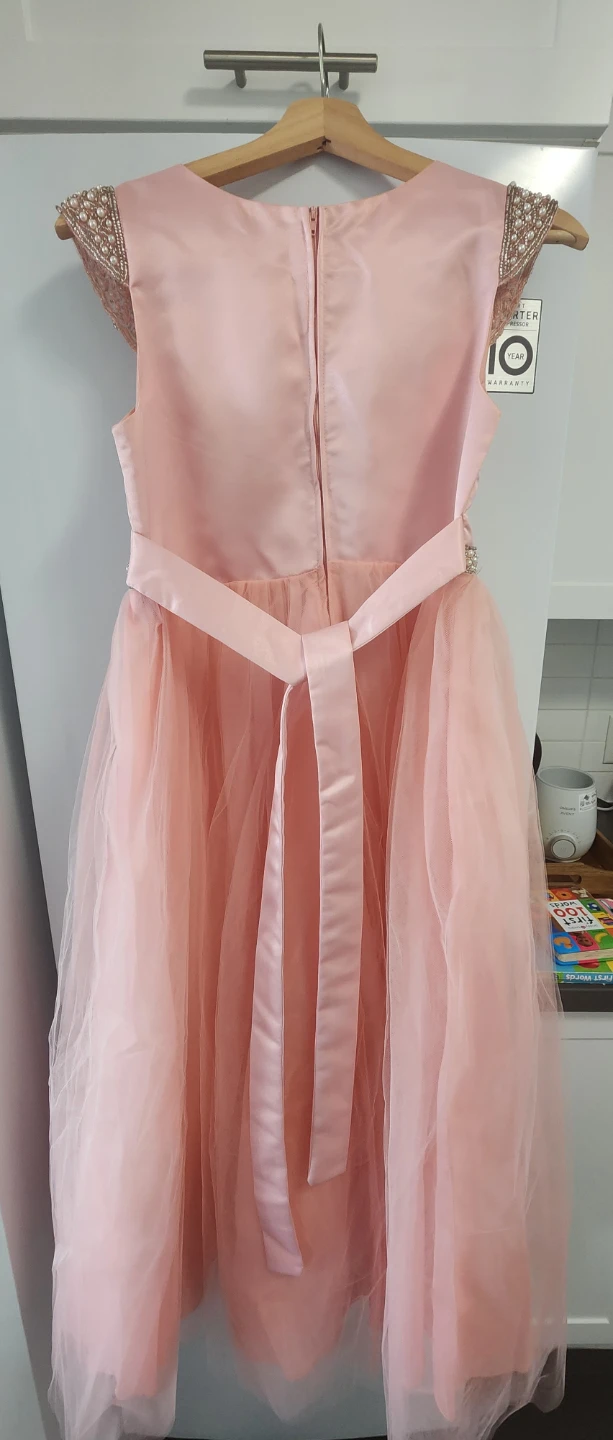 16-18 yrs- Pink Tulle Dress with Beaded Embellishments - photo 2