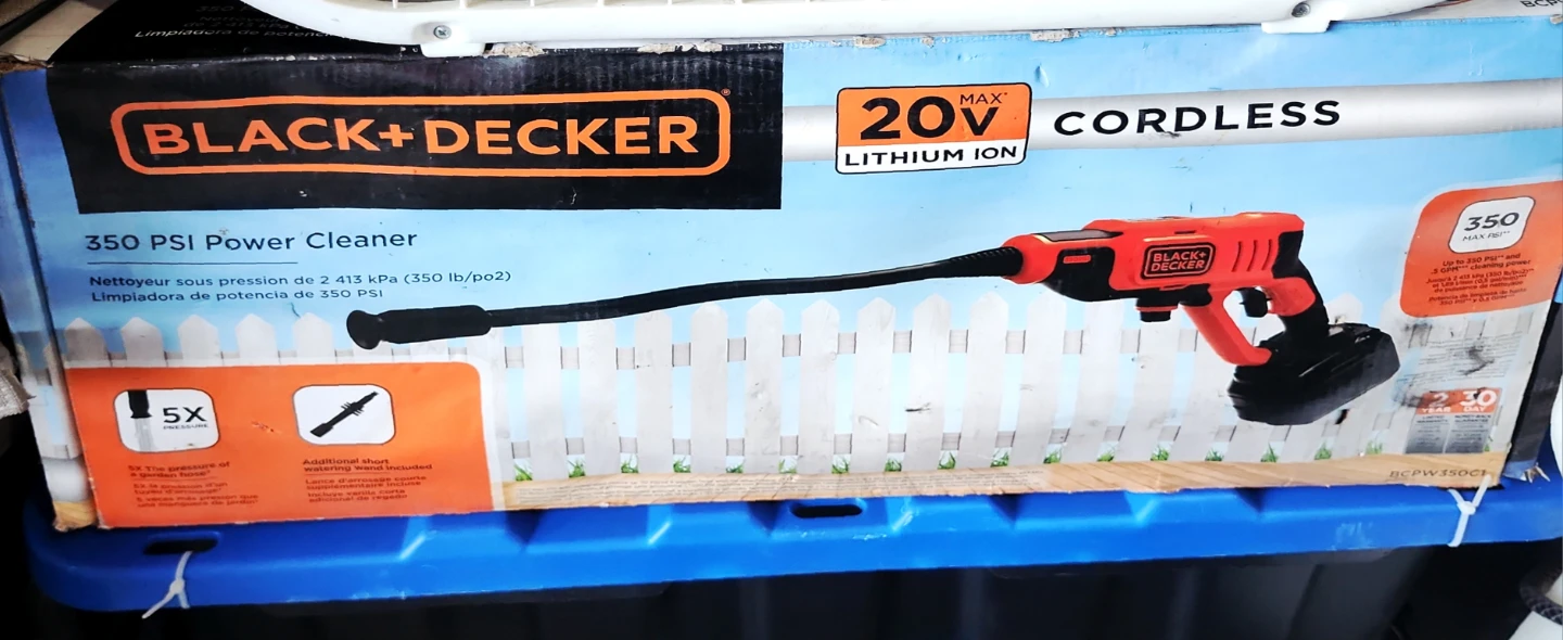 BLACK+DECKER 20V MAX CORDLESS 350 PSI Power Cleaner