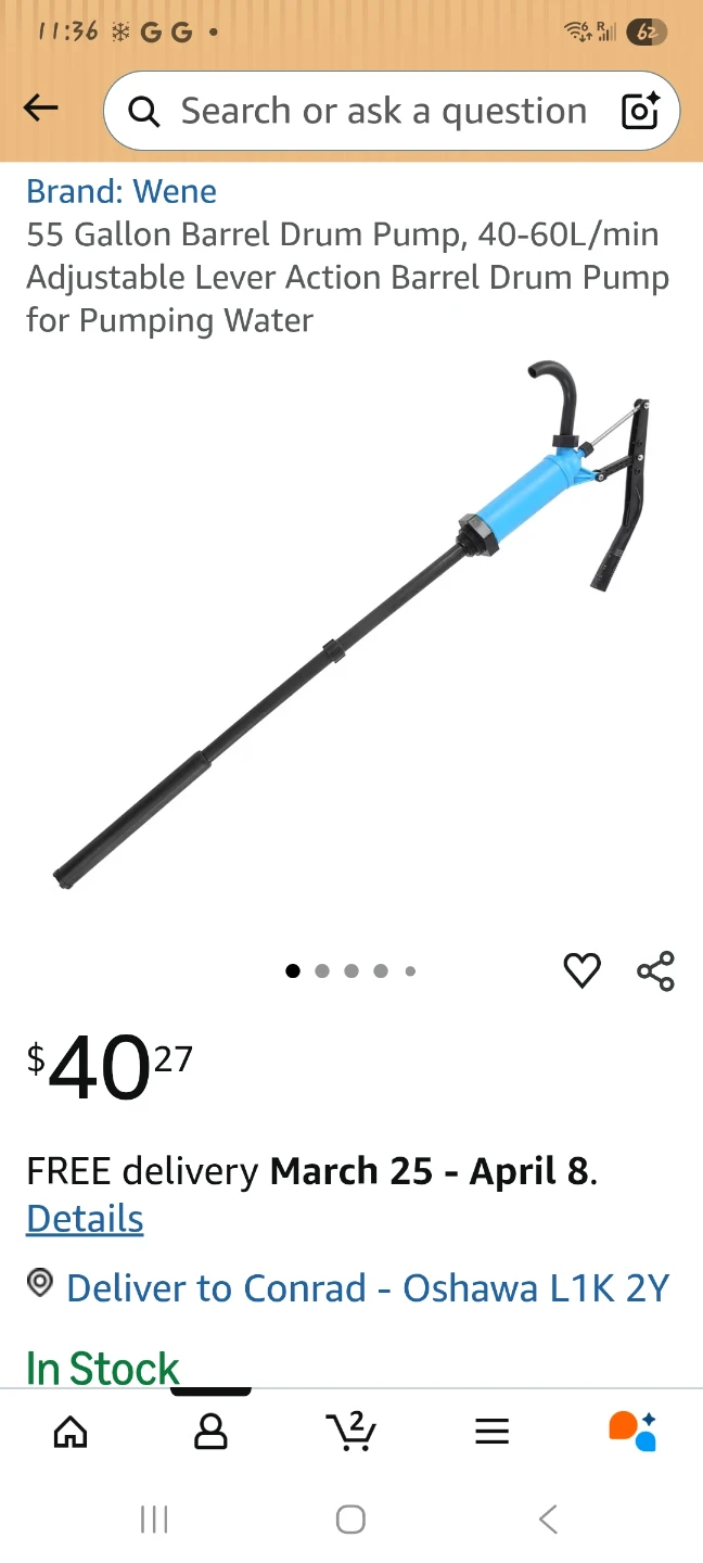 55 Gallon Barrel Drum Pump