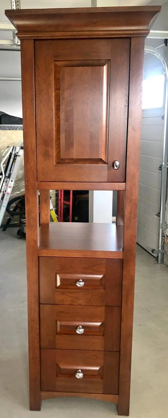 Custom Built Cherry Wood Accent Cabinet.
