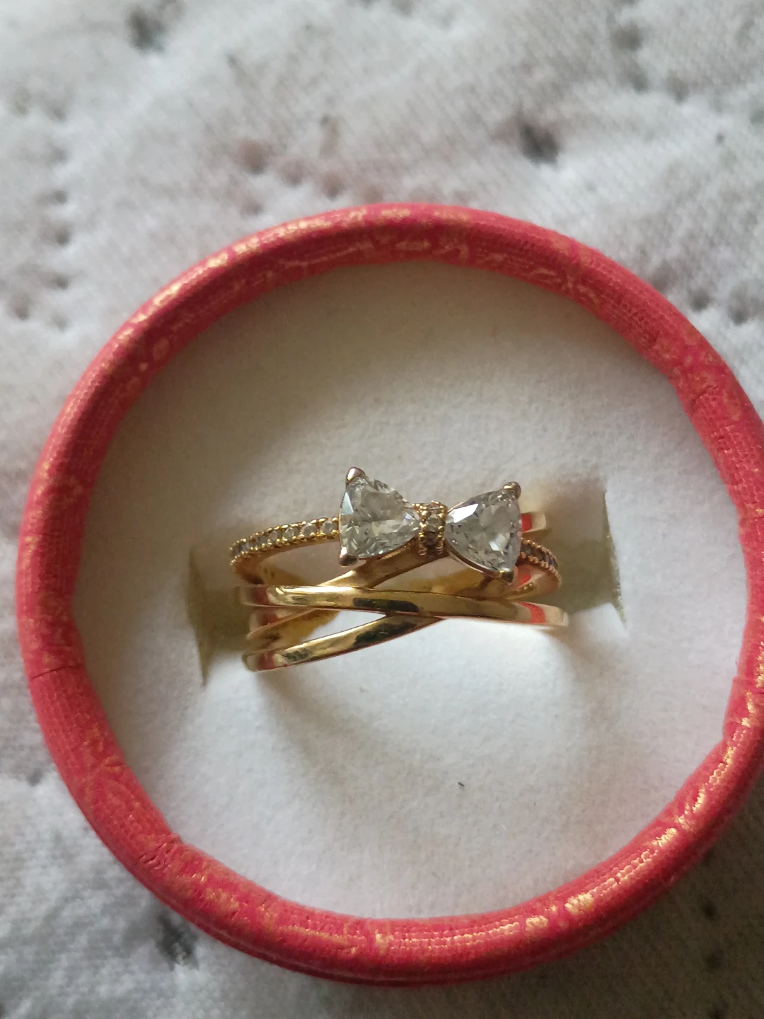 Pandora Gold Ring with Clear Stones - photo 4