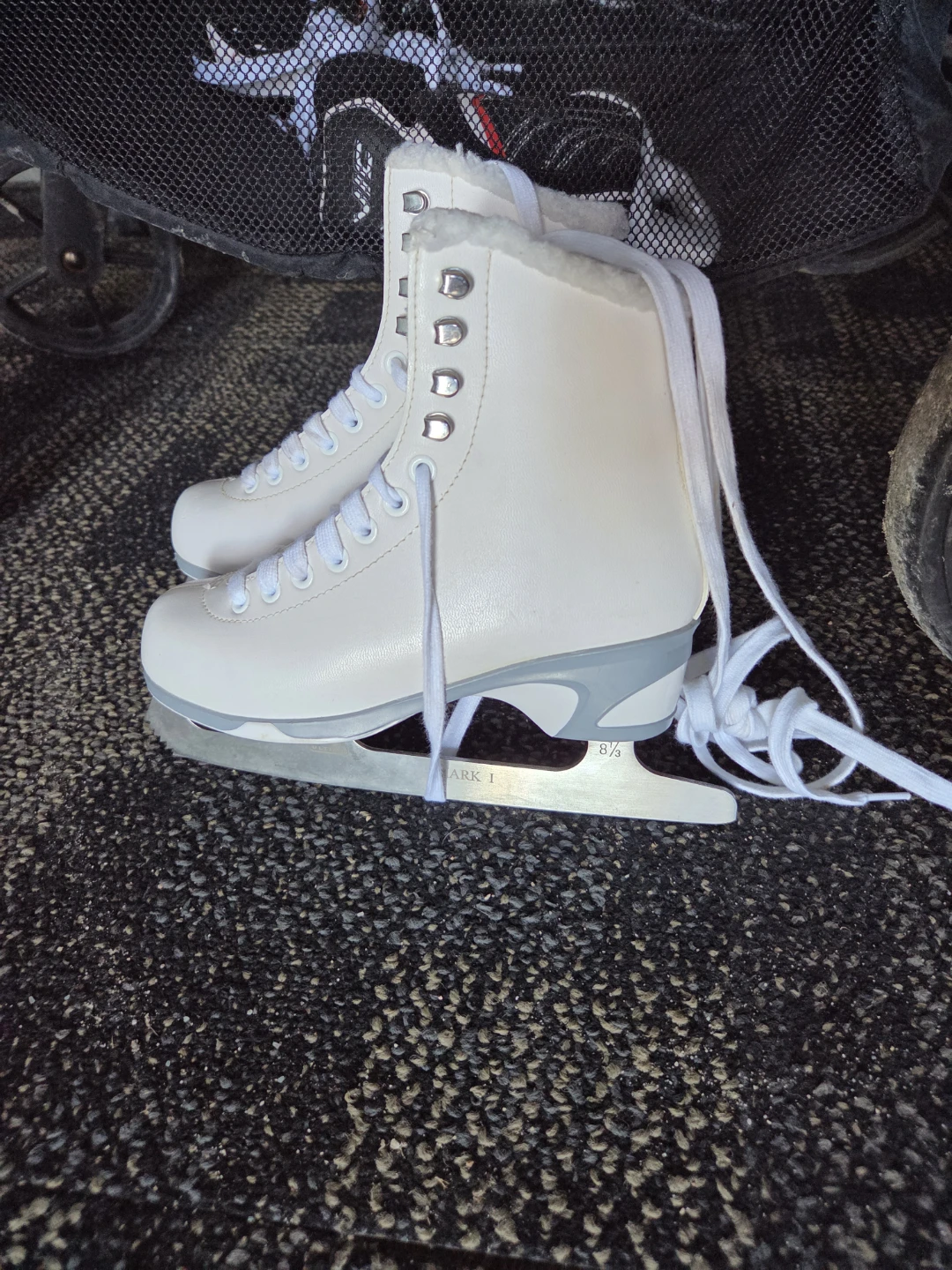 White Figure Skates Size 3 Youth.