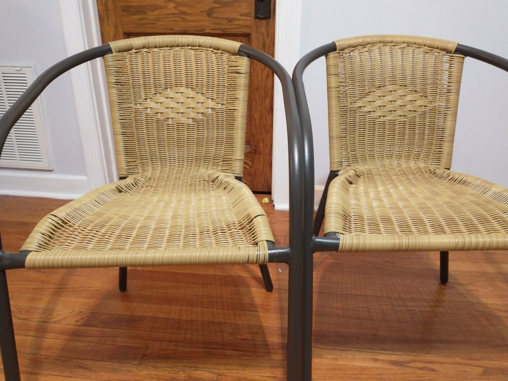 Wicker Patio Set with Glass Top Table and 2 Chairs 🧡 - photo 2