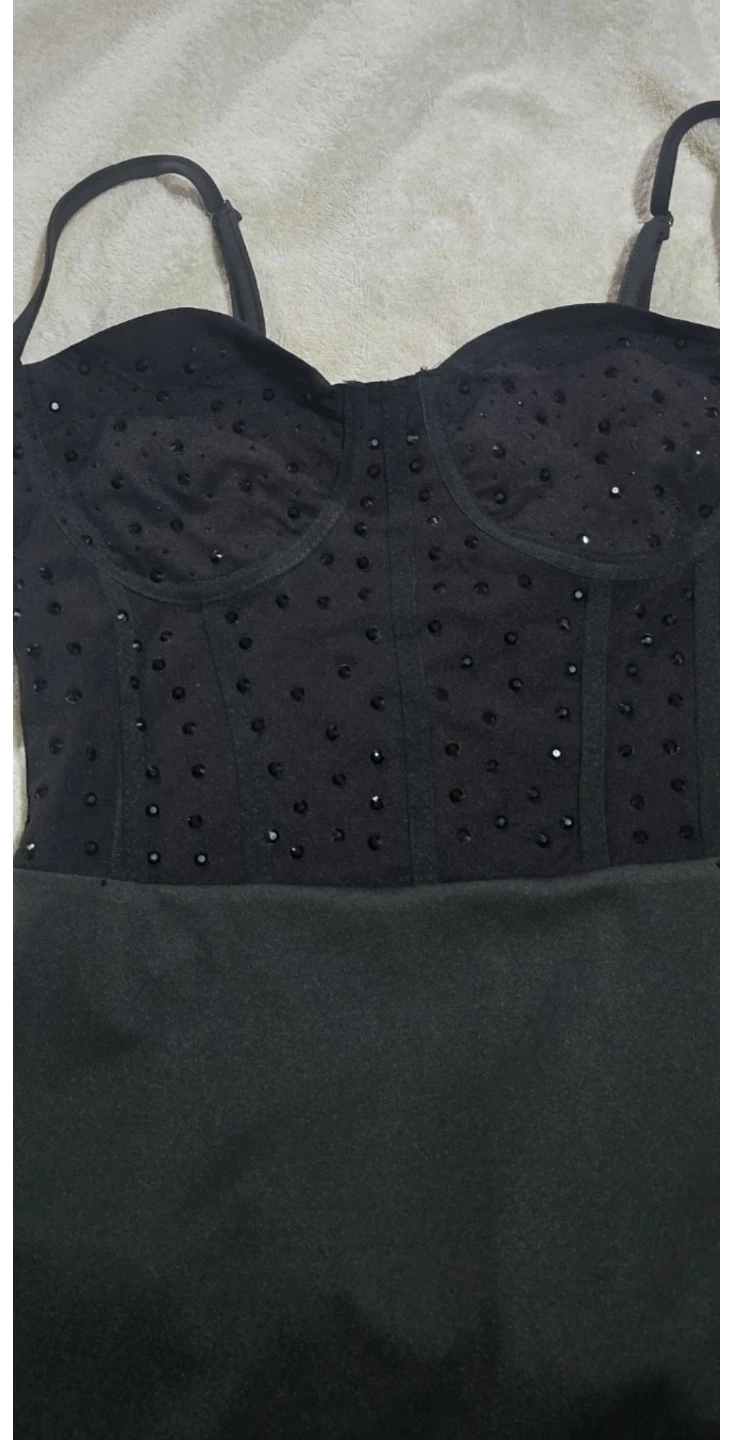 Black Embellished Mini Dress - photo 2