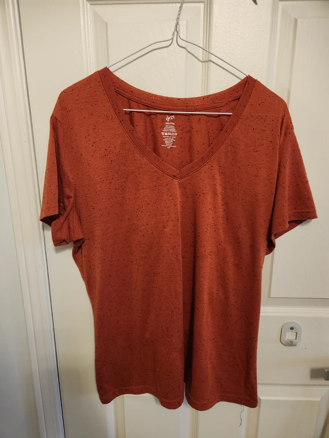 d;21 Orange Speckled V-Neck T-Shirt - XXL - photo 2