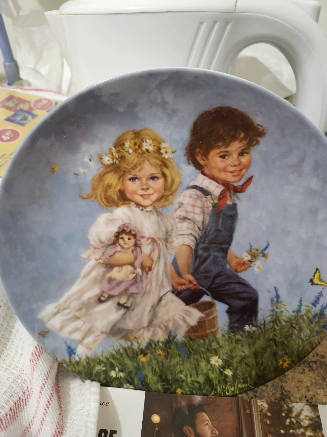 Peco "Jack and Jill" Collector Plate 1986 by John McClelland - photo 2