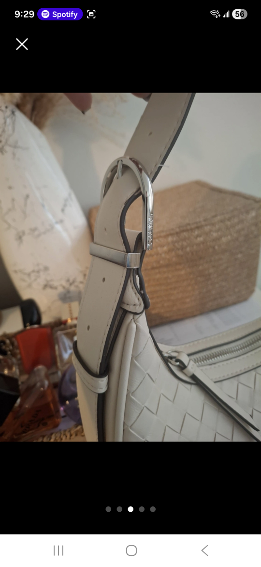 Calvin Klein White Woven Shoulder Bag - photo 4