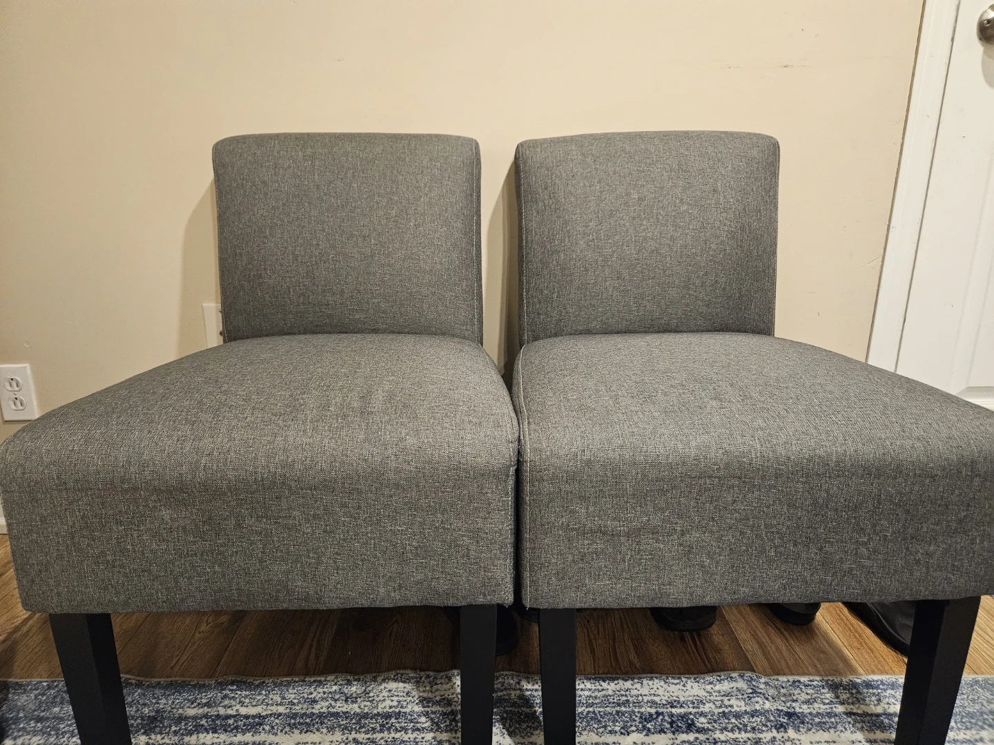 Pair of Grey Accent Chairs
