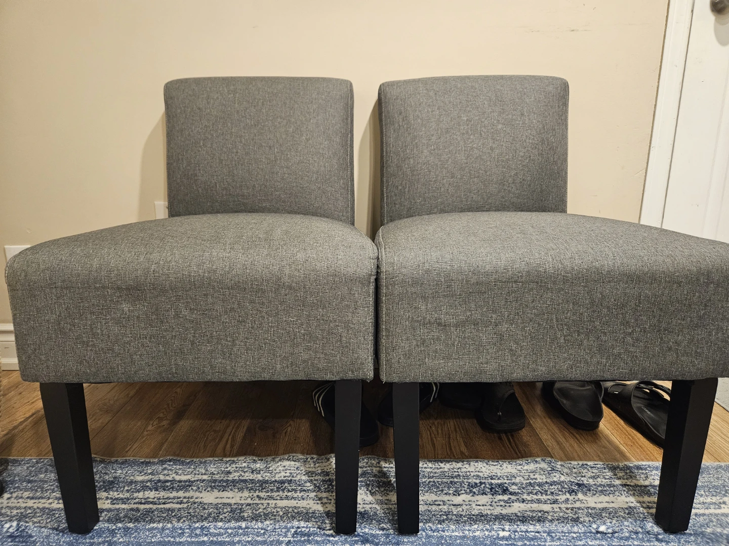 Pair of Grey Accent Chairs - photo 2