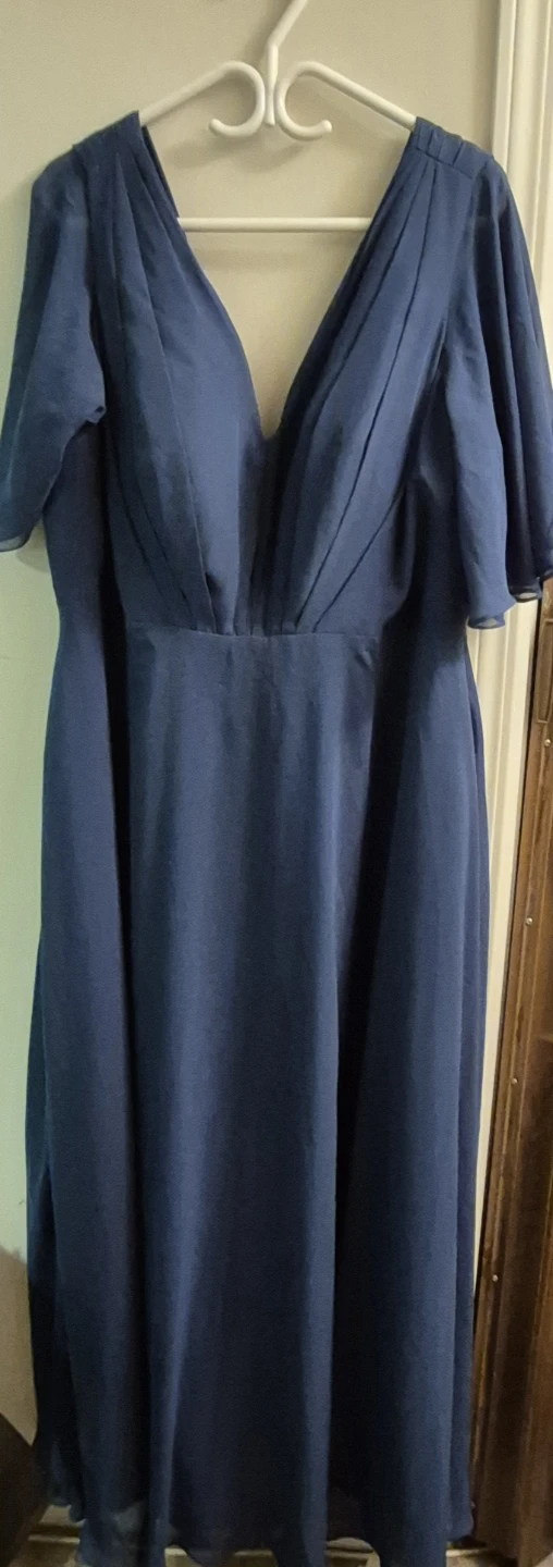 Lavetir Teal Chiffon Dress
