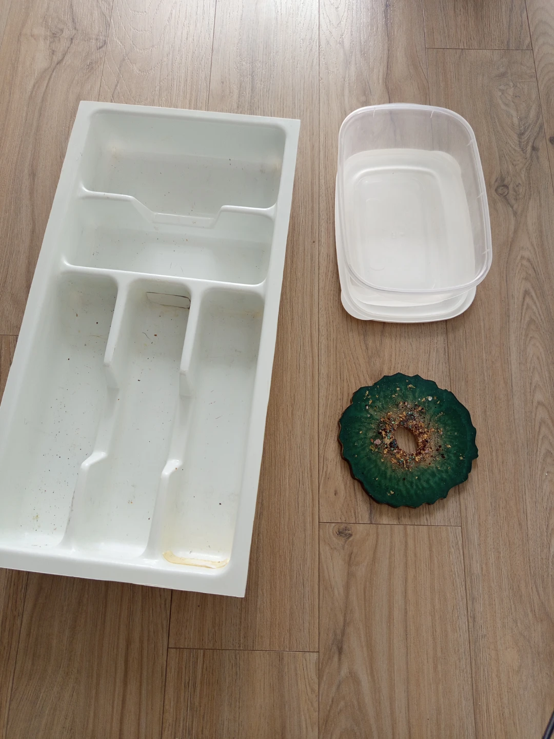 White 5-Compartment Cutlery Drawer Organizer Tray