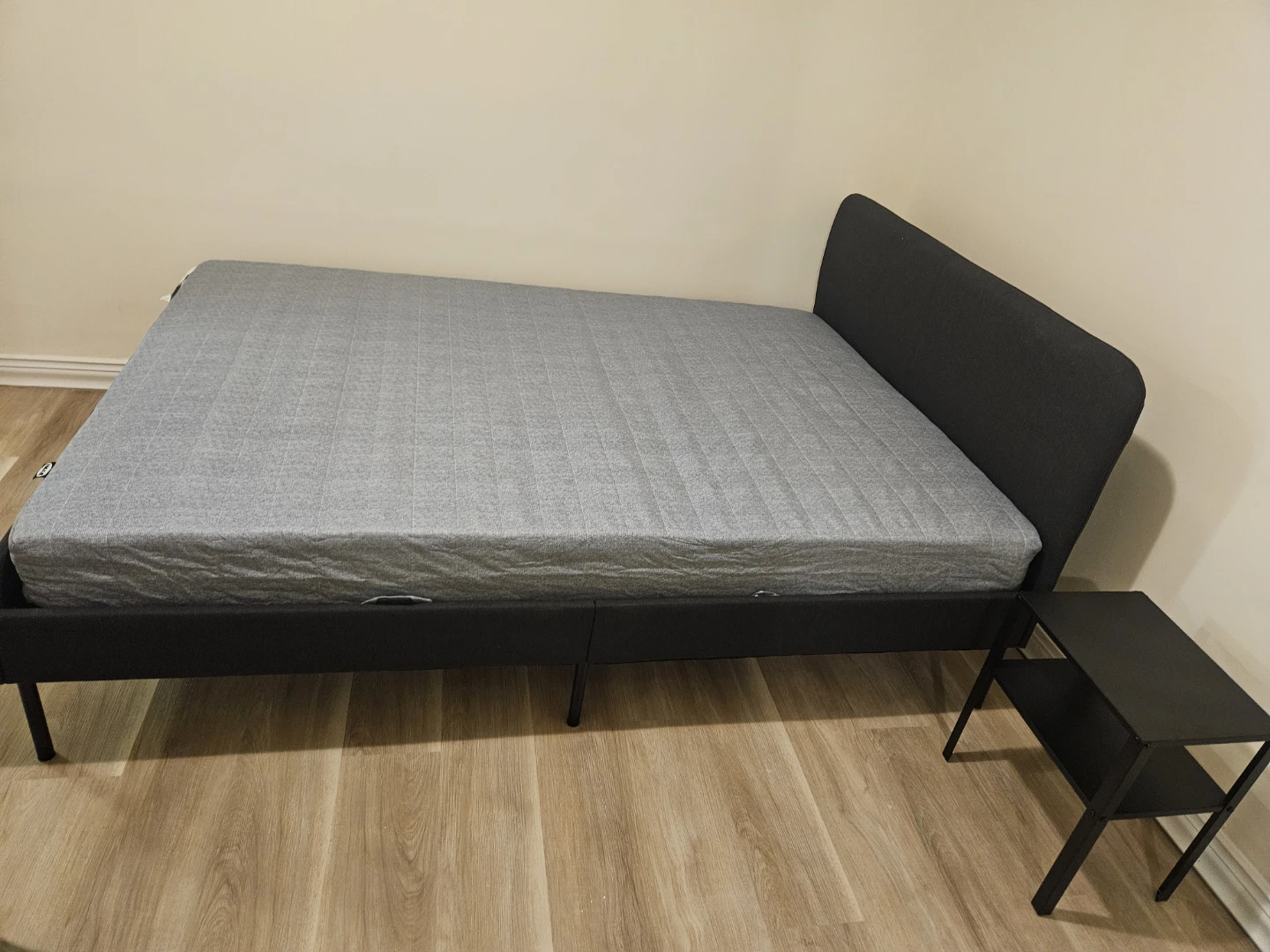 IKEA SLATTUM Upholstered Bed Frame - Full, Vissle Dark Gray - photo 3