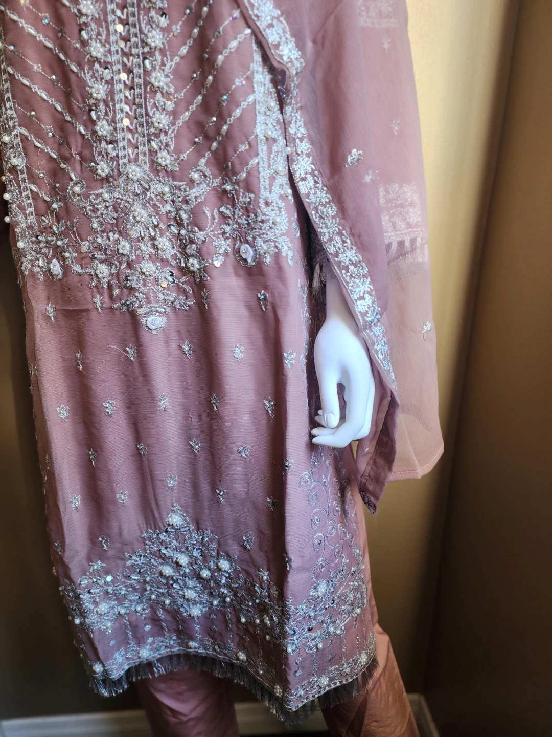 Embellished Salwar Kameez Suit with Dupatta - photo 5