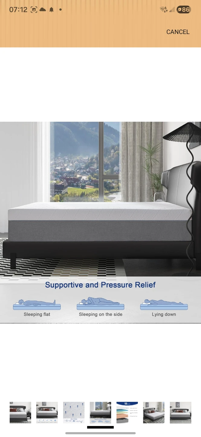 12 Inch Gel Memory Foam Mattress