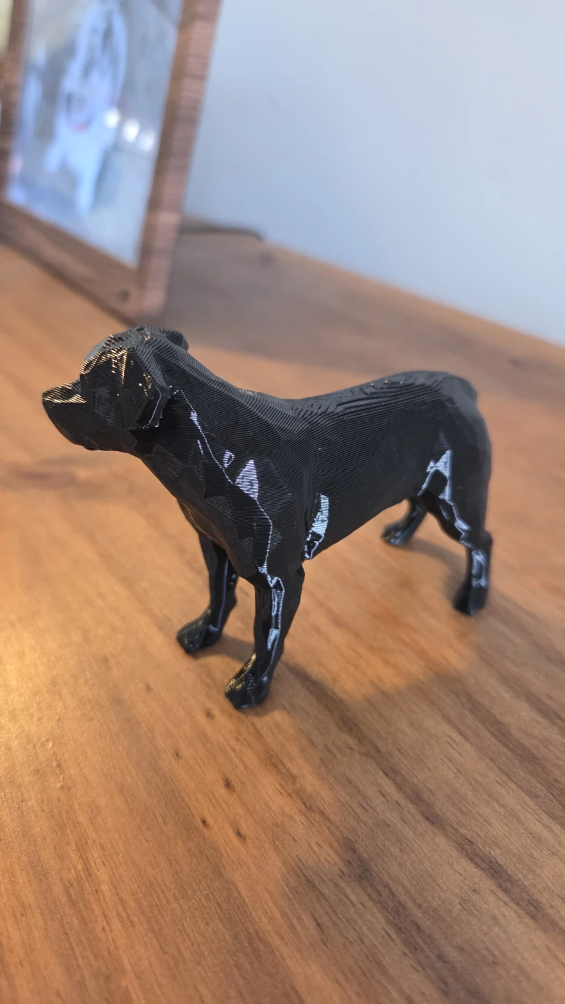 Geometric Rottweiler Dog Figurine - Black *new - photo 2