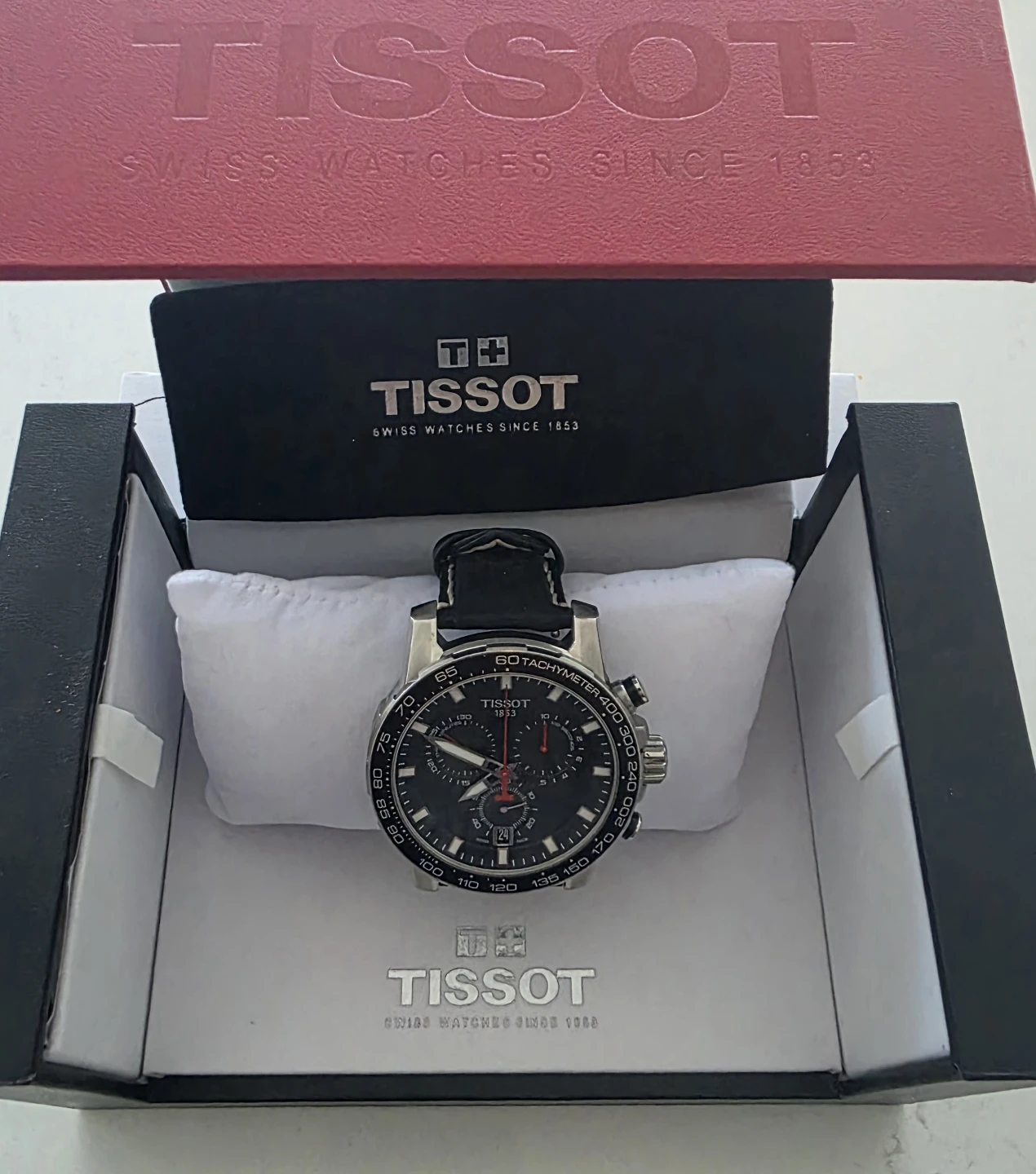 Tissot Chronograph Watch with Leather Strap