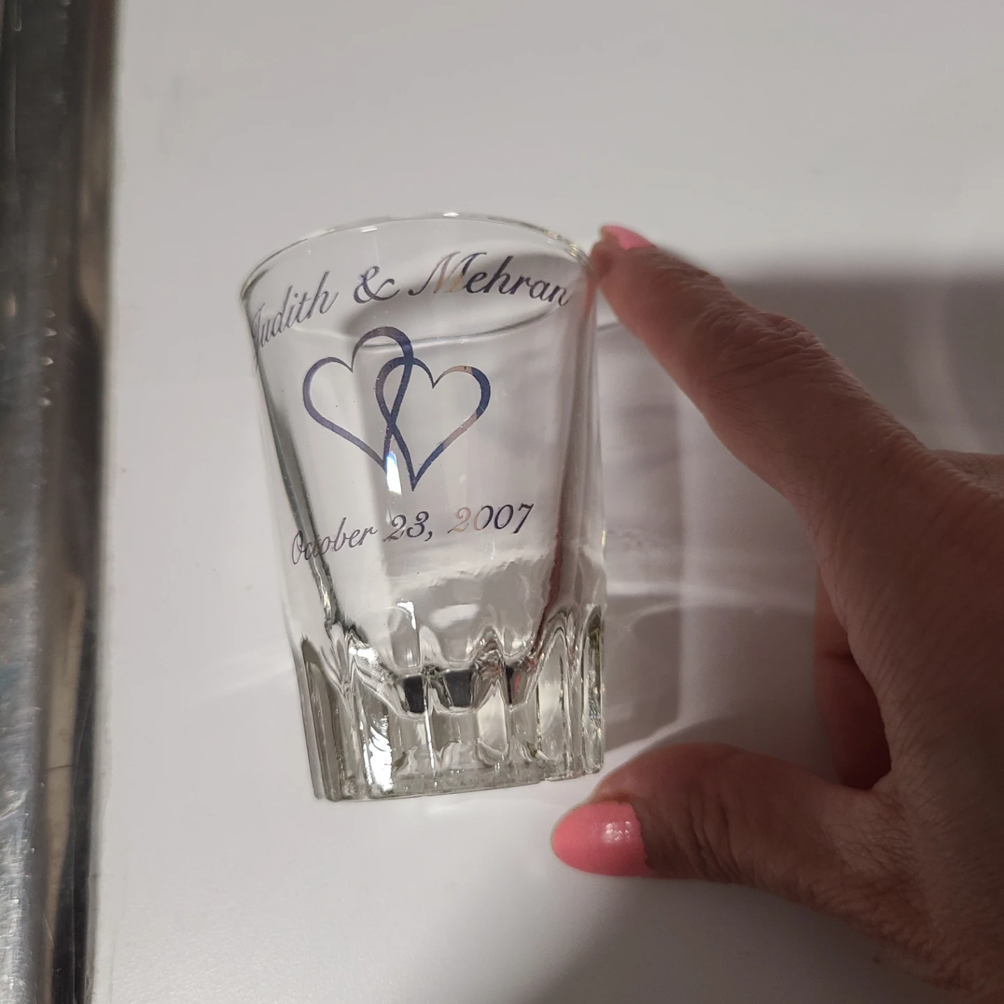 Personalized Shot Glass Judith & Mehran October 23, 2007