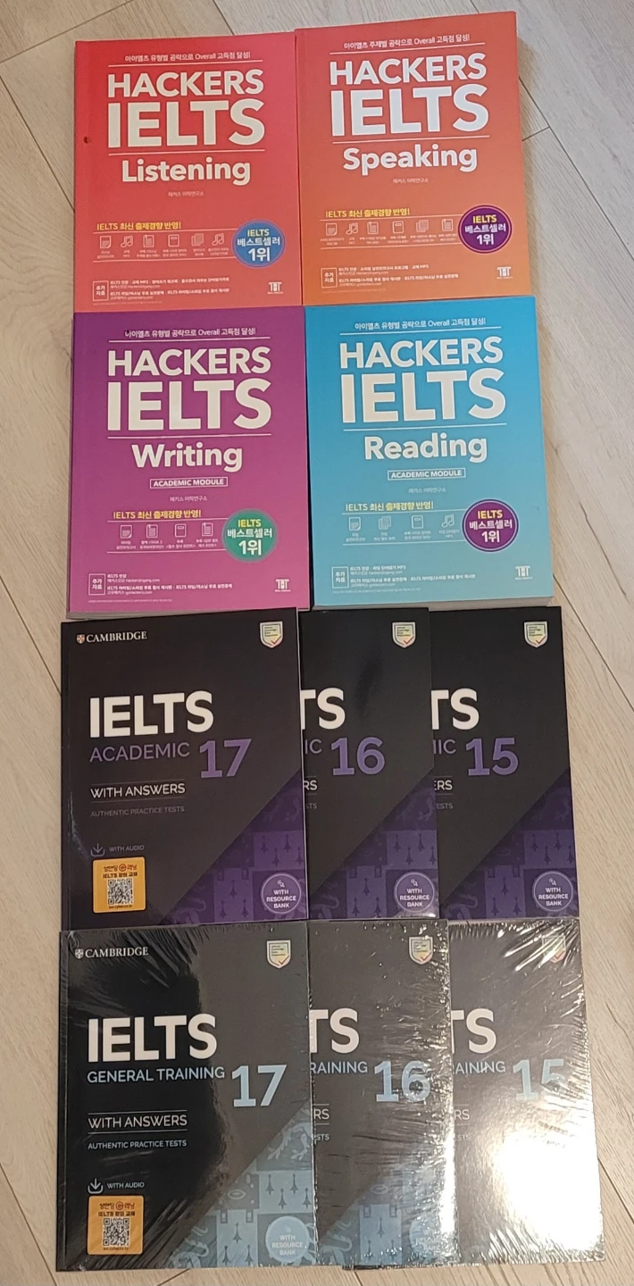 IELTS Books - Hackers & Cambridge