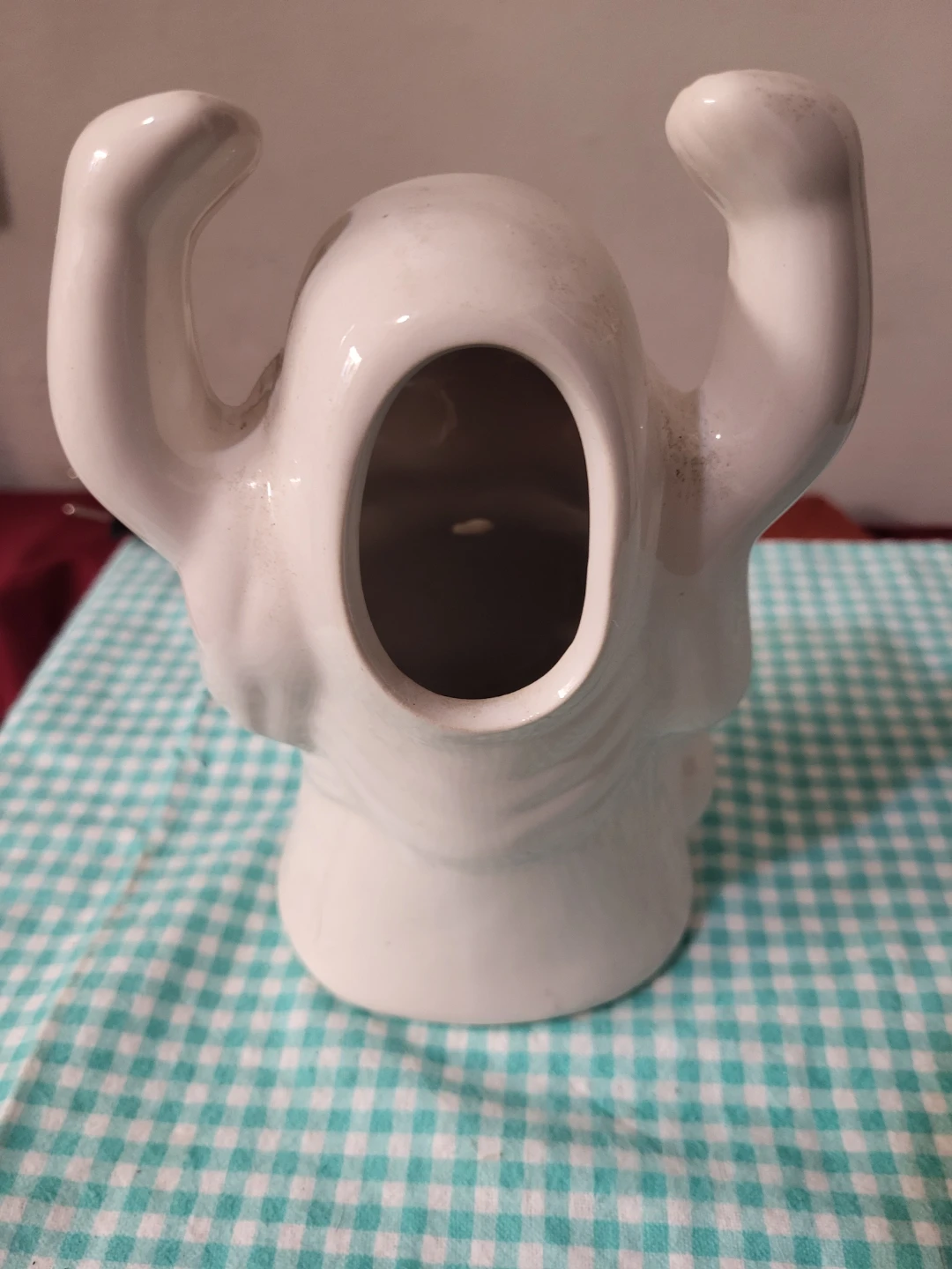 White Ceramic Laughing Buddha  Tiki Mug Figurine - photo 2