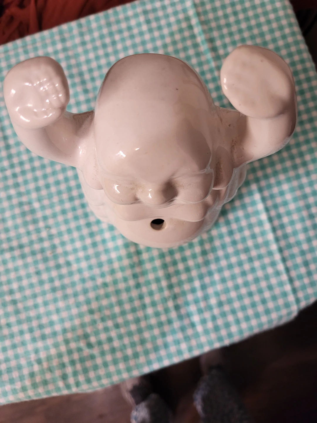 White Ceramic Laughing Buddha  Tiki Mug Figurine - photo 3