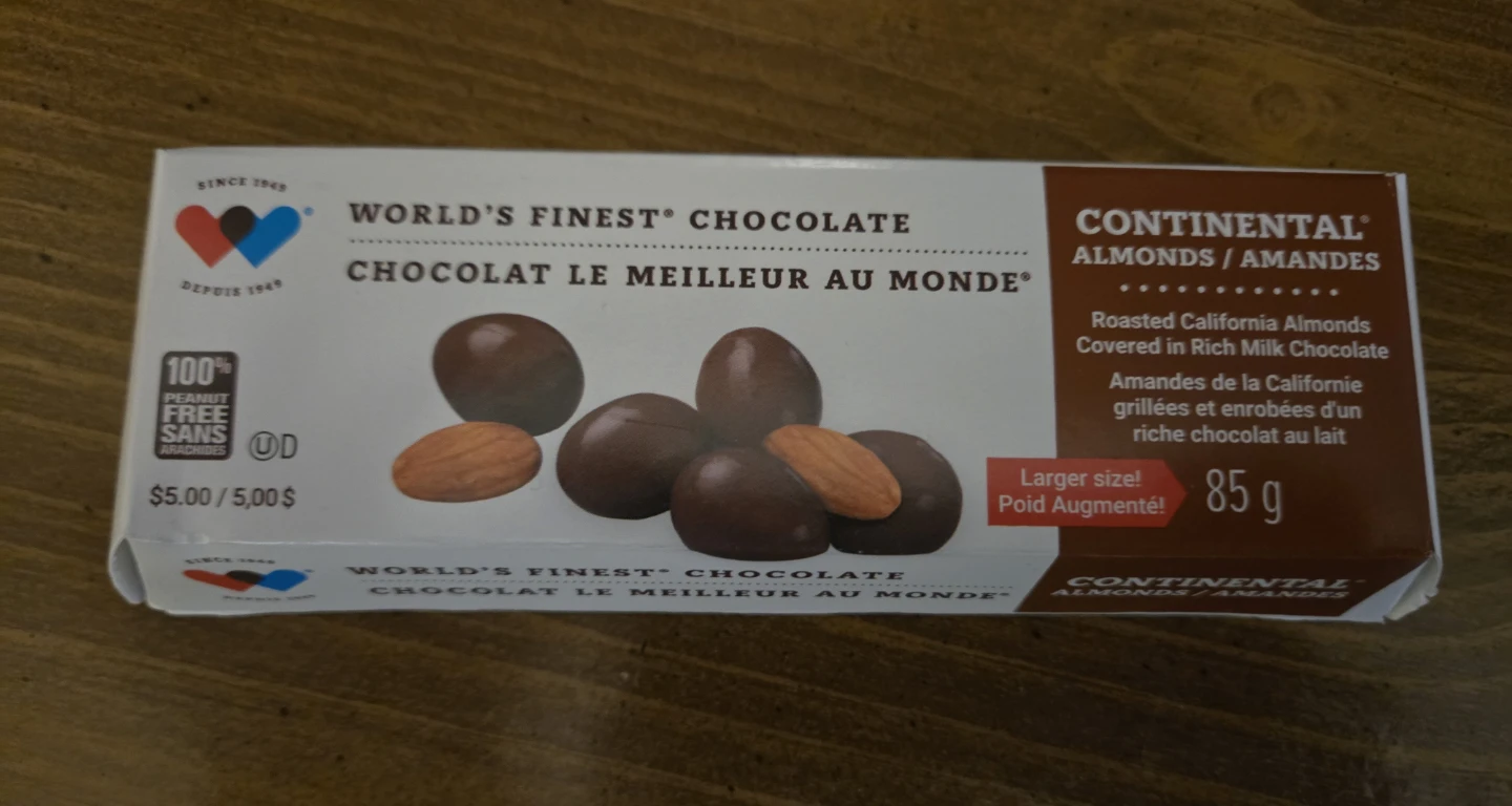 Chocolate Covered Almonds 85g box