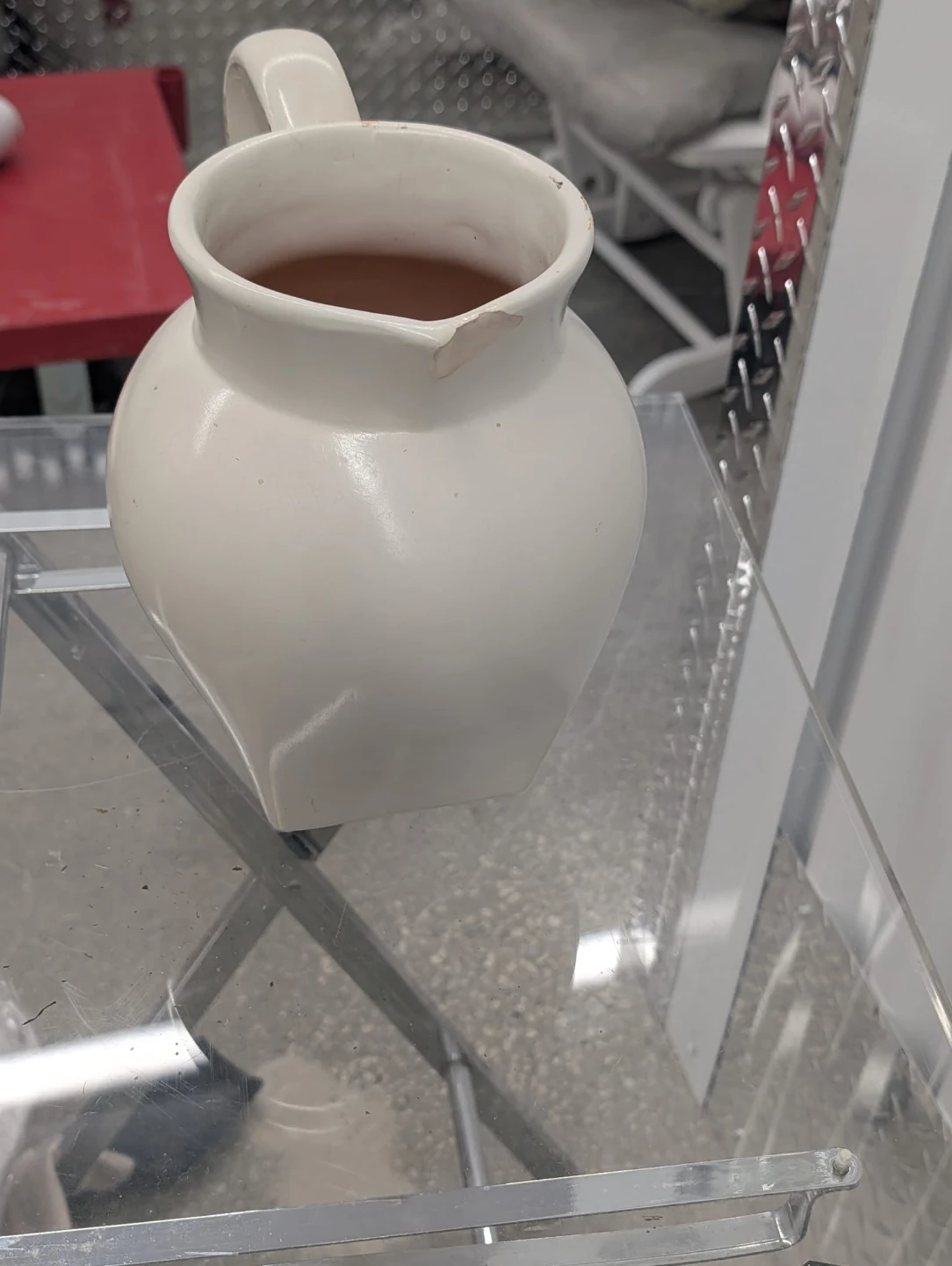 White Ceramic Pitcher