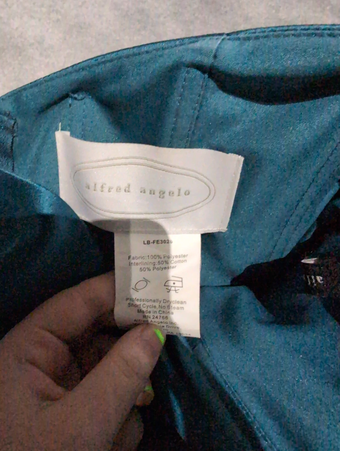 Alfred Angelo Teal Strapless Formal Dress - photo 2