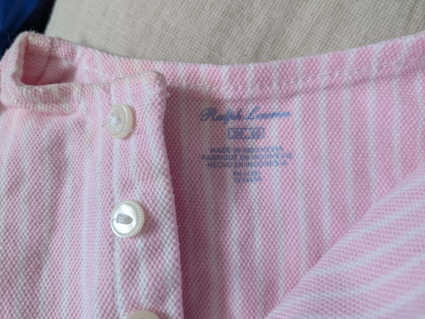 Noticeable milk stain.Ralph Lauren Clothes0-3M Romper, sleeper - photo 2