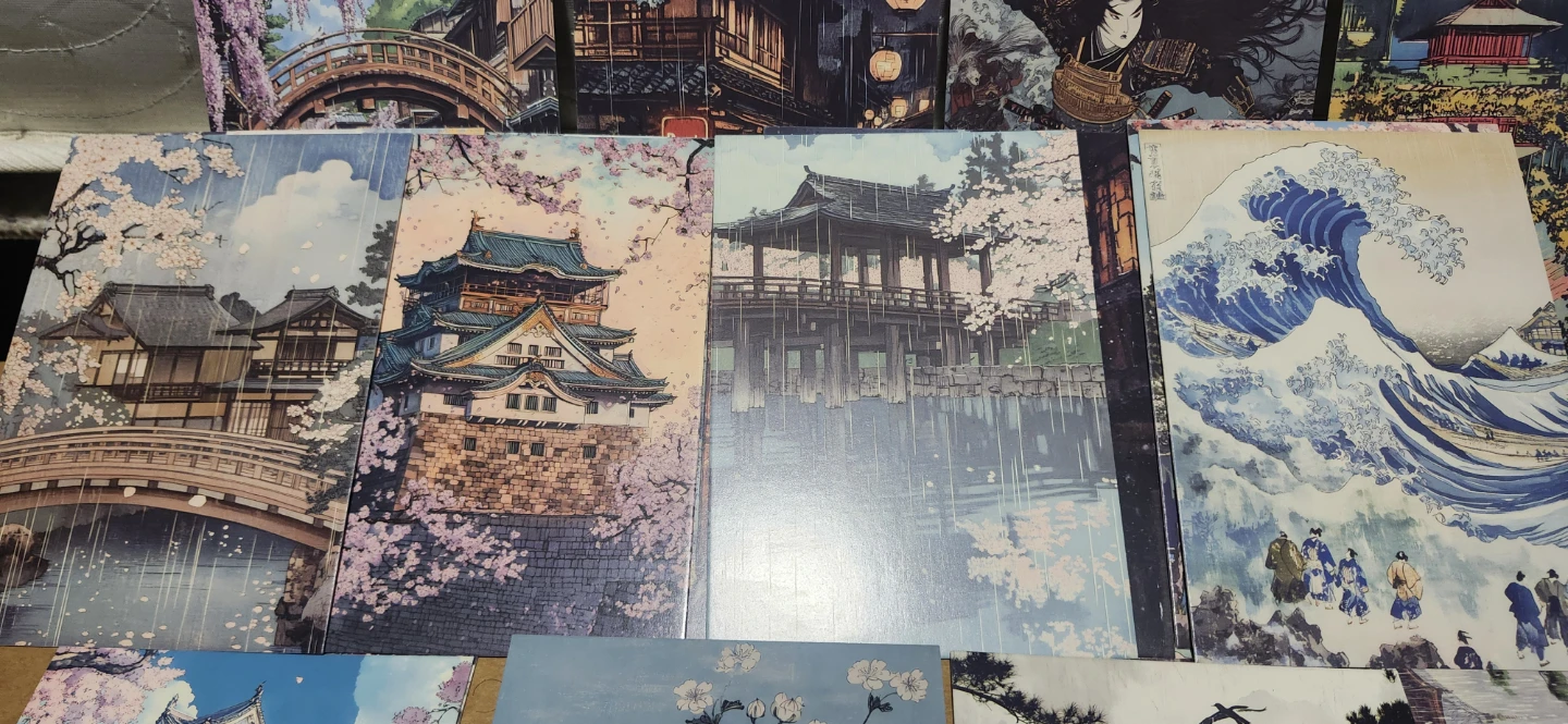 Assorted Japanese Scenic Art Postcards
