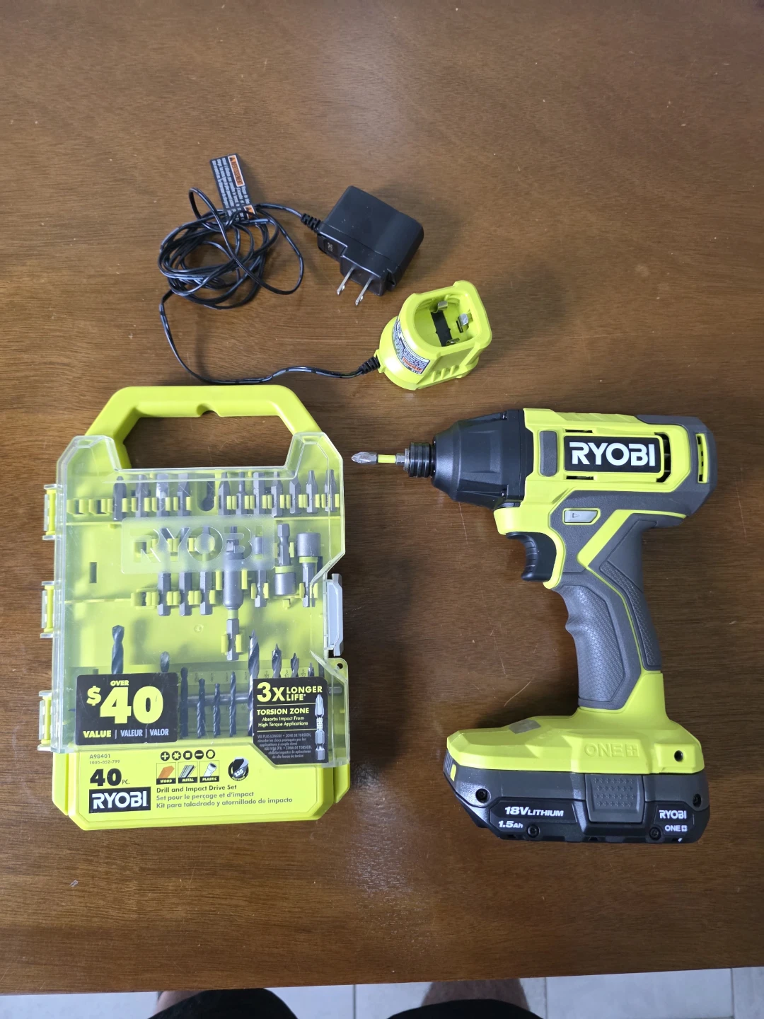 Ryobi 18V Lithium ONE+ Drill and Impact Drive Set