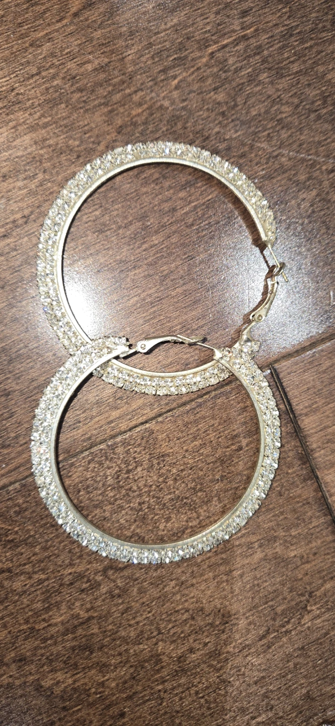 Sparkly Hoop Earrings