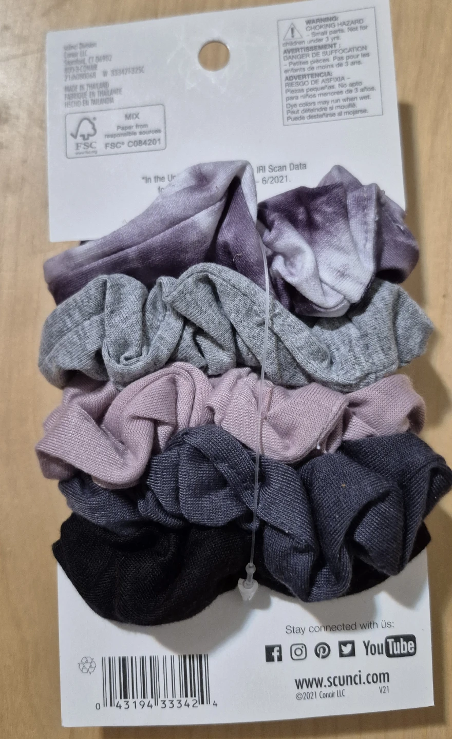 BN)Scunci 5-Piece No Damage Scrunchie Set - photo 2