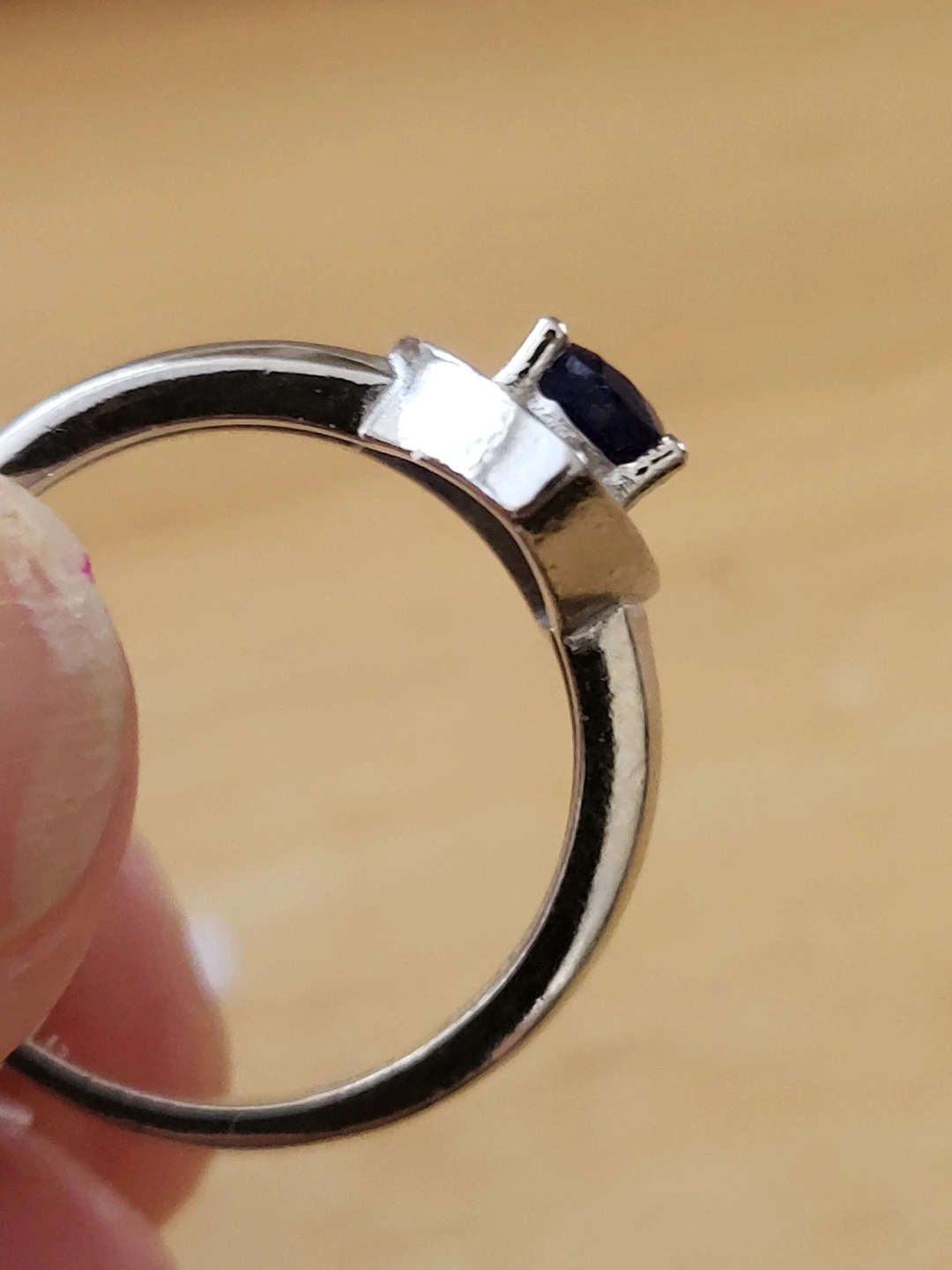 NEW Sterling Silver Sapphire and CZ Ring - photo 4