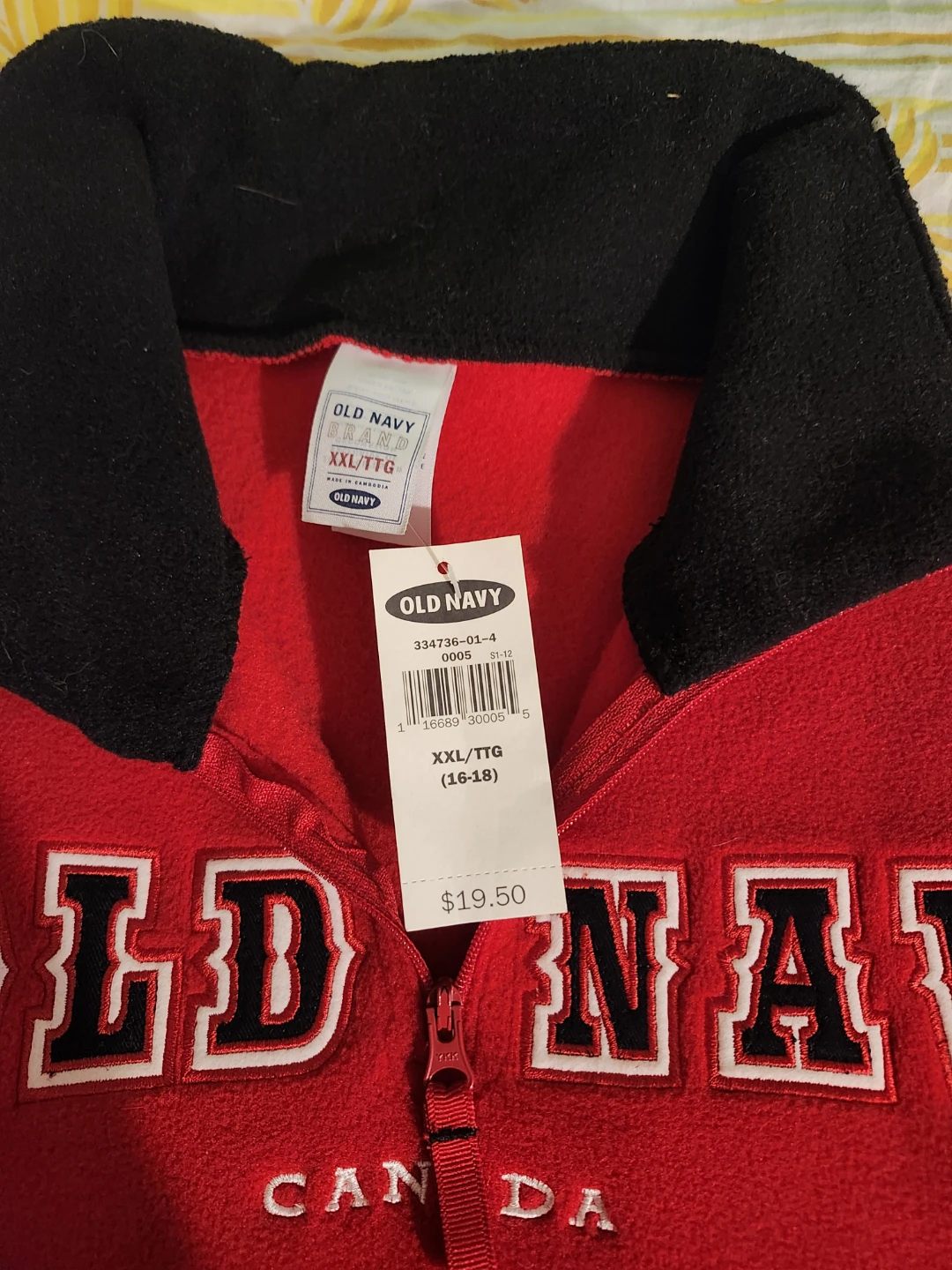 NWT Vintage Old Navy red quarter zip sweatshirt - photo 4