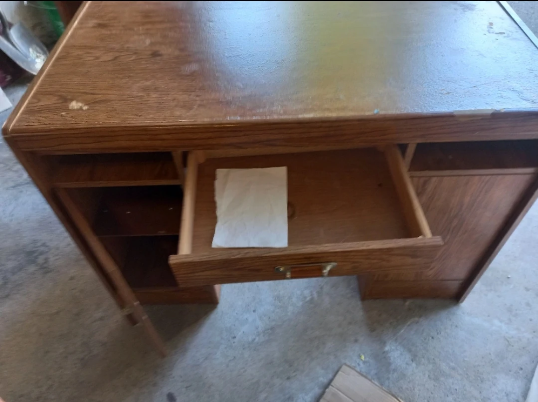 🥕 Wooden Home Office Desk ✍️ w/ upper shelving 🤎 - photo 5